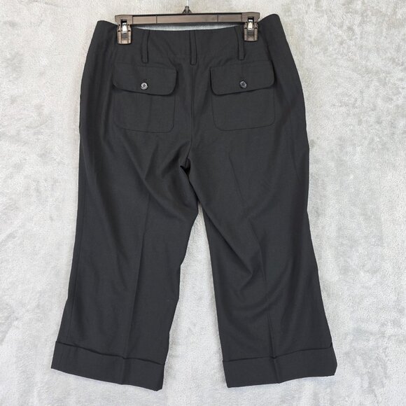 Michael Kors Pants Womens 8 Petite Black Cropped Trouser Dress Work Career - Picture 12 of 16